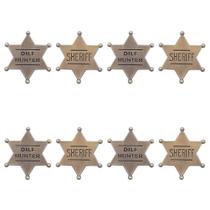 Colete policial ocidental de metal MAYJOYDIY, emblema de xerife, 8 unidades Colete policial ocidental de metal MAYJOYDIY, emblema de xerife, 8 unidades