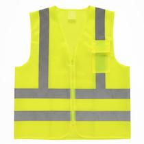 Colete Proteção Refletivo Com 1 Bolso Segurança Tipo Blusão Florescente Colete Proteção Refletivo Com 1 Bolso Segurança Tipo Blusão Florescente