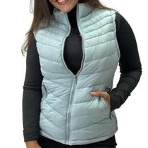 Colete Puffer Peluciado S/Capuz Vérsatil Confort Slim Moda Feminina 1443A