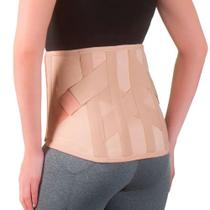 Colete Putti Baixo Elástico para Coluna com Hastes Flexíveis Bege Ortopédico