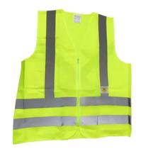 Colete Refletivo Amarelo Fluorescente Super Safety Sem Bolso Com Zíper HI-VIS