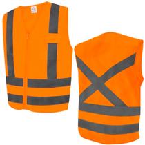 Colete Refletivo Com 1 Bolso Laranja Fluorescente