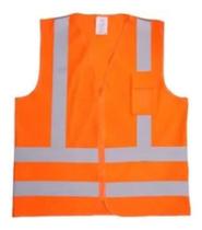 Colete Refletivo Com Bolso Laranja Fluor - Laranja - M Colete Refletivo Com Bolso Laranja Fluor - Laranja - M