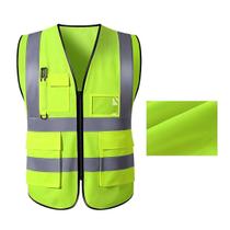 Colete Refletivo De Segurança Cor Brilhante De Trânsito Com Bolsos