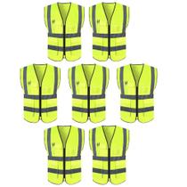 Colete Refletivo Sinalizador Kit 7 Unidades Epi Segurança Proteçao Blusao Fluorescente Obra Colete Refletivo Sinalizador Kit 7 Unidades Epi Segurança Proteçao Blusao Fluorescente Obra