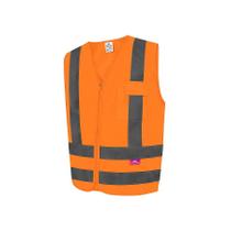 Colete refletivo steelflex 1 bolso laranja fluor