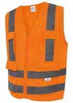 Colete Refletivo Steelflex 4 Bolsos Laranja Fluorescente STF-VACL94030