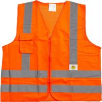 Colete Refletivo Super Safety Ziper Com Bolso
