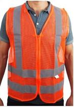 Colete refletivo telado s/bolso laranja brascamp
