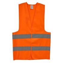 Colete Refletivo Tipo Jaqueta c/ tiras autocolantes Laranja Tamanho XG