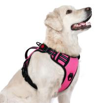 Colete reflexivo Dog Harness Rabbitgoo para cães grandes rosa L