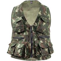 Colete Repórter Fotógrafo Pesca Rip Stop Comfort Camuflado Colete Repórter Fotógrafo Pesca Rip Stop Comfort Camuflado