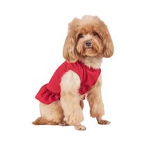 Colete Saia Para Pets Respirável De Cor Sólida Primavera Verão Modelo Fino Com Bainha De Folha De