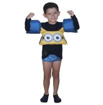 Colete Salva Vida Infantil Boia Braço Até 25kg Minions Praia