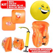 Colete Salva Vidas + Boia De Braço + Bola + Bomba de Ar Colete Salva Vidas + Boia De Braço + Bola + Bomba de Ar