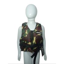 Colete Salva Vidas Camuflado 30Kg Infantil Criança Boiar Flutuar Flutuação Natação Segurança Flutuabilidade Segurança Aquática