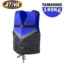 Colete Salva Vidas Canoa 140Kg Azul - Ativa