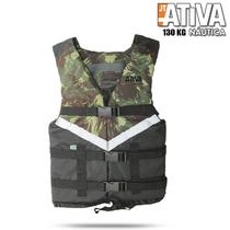 Colete Salva Vidas Canoa 2.0 Ativa 130Kg Camuflado