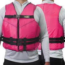 Colete Salva Vidas Flutuante Raju Para Lazer Embarcação Pescaria 70kg Feminino Cor Rosa