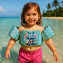 Colete Salva Vidas Infantil Boia de Braço para Praia Piscina Tema Desenho Alien Azul Colete Salva Vidas Infantil Boia de Braço para Praia Piscina Tema Desenho Alien Azul