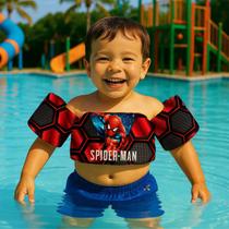 Colete Salva Vidas Infantil Boia de Braço para Praia Piscina Tema Desenho Super Herói Aranha Teia Colete Salva Vidas Infantil Boia de Braço para Praia Piscina Tema Desenho Super Herói Aranha Teia