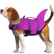 Colete salva-vidas para cães EMUST Shark ajustável Ripstop Solid Rosepink Colete salva-vidas para cães EMUST Shark ajustável Ripstop Solid Rosepink