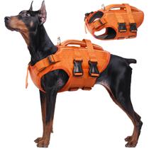 Colete Salva-Vidas para Cães Kuoser Reflexivo Laranja XXL