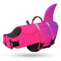 Colete salva-vidas para cães Queenmore High Flotation para natação rosa