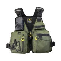 Colete Salva-Vidas Para Pesca Ao Ar Livre, Colete De Segurança Multifuncional Com Múltiplos Bolsos,