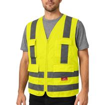 Colete Segurança Refletivo com 4 Bolsos Steelflex Tamanho:GCor:Amarelo Fluorescente