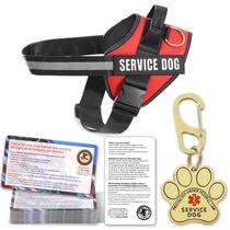 Colete Service Dog Opstin + etiqueta de identificação + 50 cartões de informação ADA