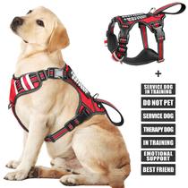 Colete Service Dog WINSEE No Pull Harness com 7 adesivos vermelhos