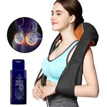 Colete Shiatsu Massageador Elétrico Pescoço Ombros Lombar + Gel para Massagem