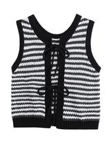 Colete Silly Turtle, casual, sem mangas, crochê, feminino