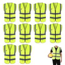 Colete Sinalizador Faixa Refletivo Kit 10 Unidades EPI Segurança Trabalho Blusao Fluorescente Obra Fiscalizaçao