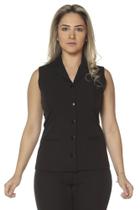Colete social feminino Milano com Elastano - Demorgan Uniformes
