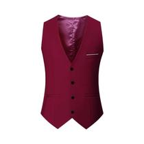 Colete Social Masculino Sem Mangas Com Cintura Ajustável M-7XL Primavera Verão Cor Sólida Colete Social Masculino Sem Mangas Com Cintura Ajustável M-7XL Primavera Verão Cor Sólida