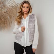 Colete susie pelúcia textura feminino