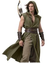 Colete Tabard sem mangas com capuz L'VOW Renaissance da Apparel verde L Colete Tabard sem mangas com capuz L'VOW Renaissance da Apparel verde L
