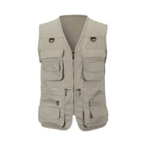 Colete Tático Masculino Sem Mangas, Cor Sólida, Respirável, Multibolsos, Para Pesca, Fotografia E Colete Tático Masculino Sem Mangas, Cor Sólida, Respirável, Multibolsos, Para Pesca, Fotografia E