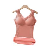 Colete Térmico De Inverno Para Mulheres, V-neck, Sem Costura, Em Veludo Quente, Top De Cashmere