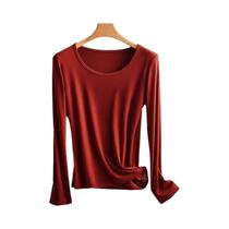 Colete Térmico Feminino de Veludo - Sem Mangas, Gola Redonda, Quente para Outono/Inverno