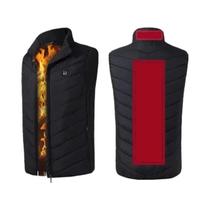 Colete Térmico Masculino De Inverno USB Infravermelho Com 17 Áreas De Aquecimento Tamanho Grande 5XL