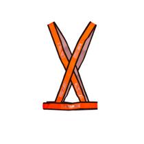 COLETE TIPO X FOSCO LARANJA COM REFLETIVO E tiras autocolantes COLETE TIPO X FOSCO LARANJA COM REFLETIVO E tiras autocolantes