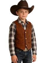 Colete Trasign Boys, vermelho, marrom, cowboy, tamanho 12 Colete Trasign Boys, vermelho, marrom, cowboy, tamanho 12