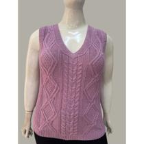 Colete Tricot Feminino Elegante Lançamento Tricô Tamanho G - Giuliana Marques Tricot