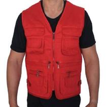 Colete Vermelho P/ Barman Cinegrafista Fotografo Biologo Colete Vermelho P/ Barman Cinegrafista Fotografo Biologo