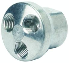 Coletor de ar de 3 vias Tru-Flate 41-125 em alumínio de 1/4"
