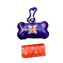 Coletor de Fezes para Cachorro porta saquinhos 1 refil kit higienico para coleiras Chalesco Coletor de Fezes para Cachorro porta saquinhos 1 refil kit higienico para coleiras Chalesco