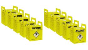 Coletor de Material Perfuro Cortante Premium Descarbox 1,5lts Kit 10und